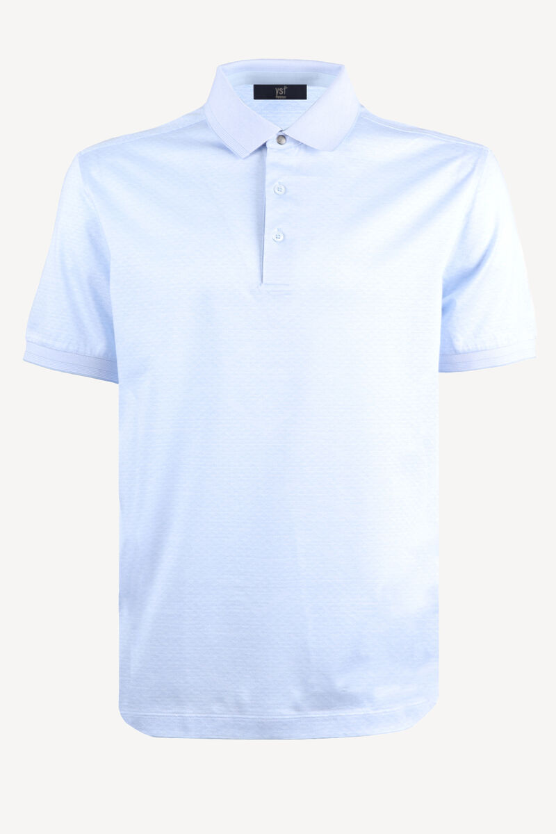 Erkek Açık Mavi Regular Fit Polo Yaka Tshirt - 1