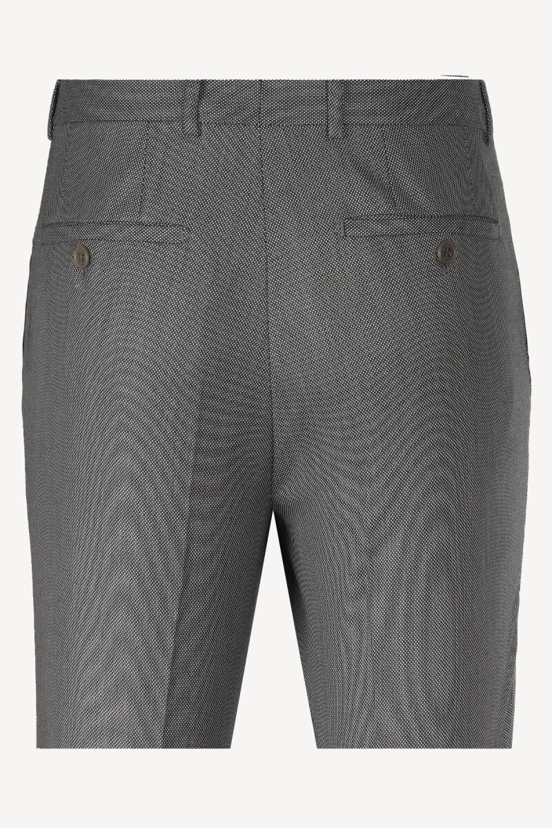 Erkek Füme Yünlü Regular Fit Kumaş Pantolon - 3