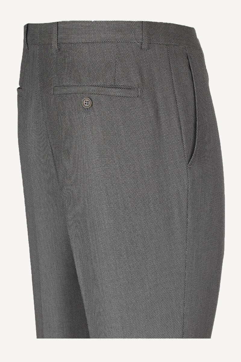 Erkek Füme Yünlü Regular Fit Kumaş Pantolon - 2