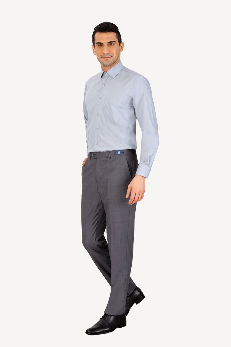 Erkek Gri Regular Fit Kumaş Pantolon - 3