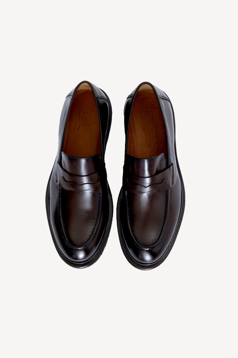 Erkek Kahverengi Deri Klasik Ayakkabı - 3