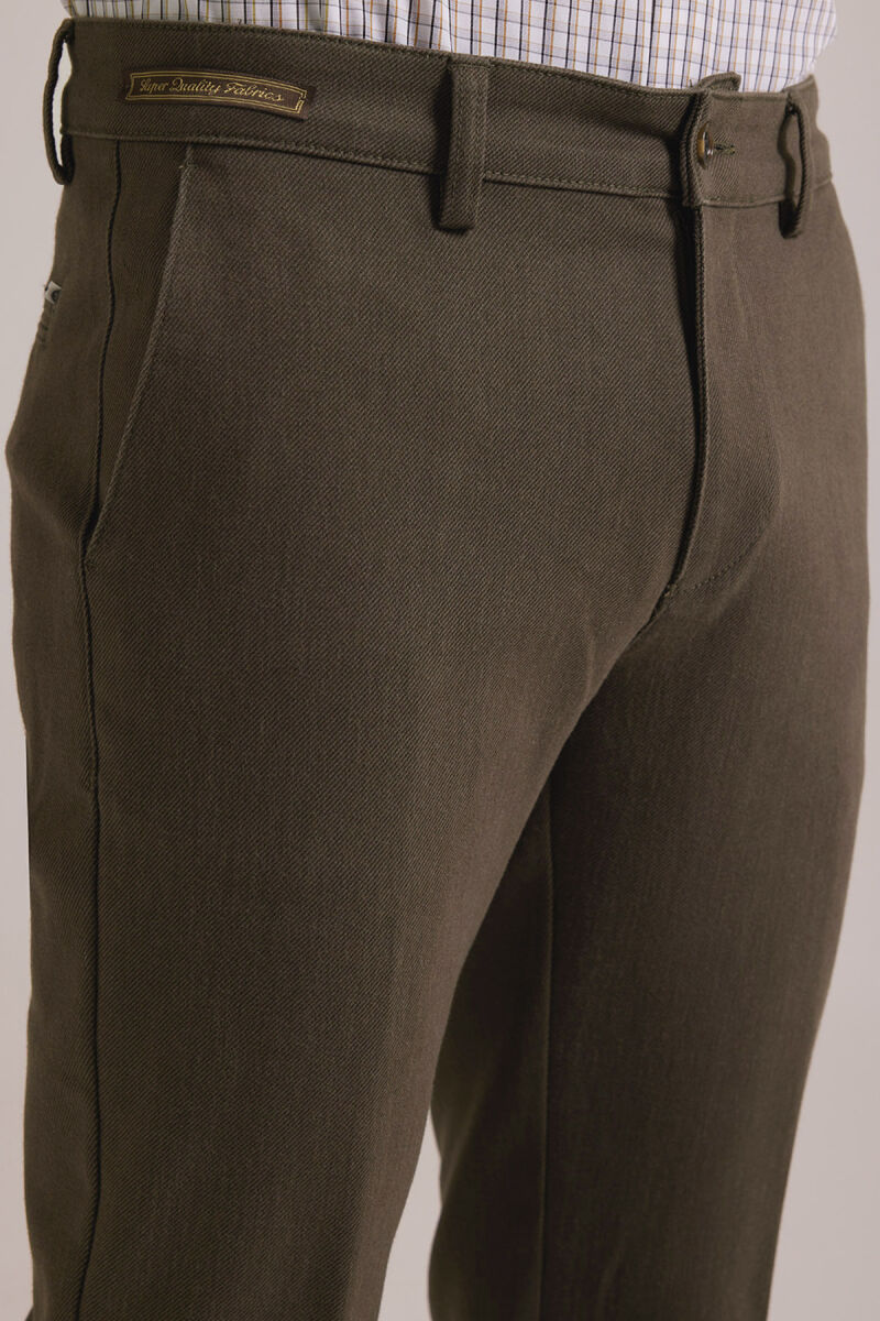 Erkek Kahverengi Kışlık Cepli Kanvas Pantolon - 4