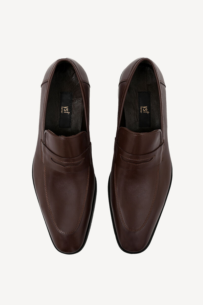 Erkek Kahverengi Klasik Bağcıksız Ayakkabı - 3