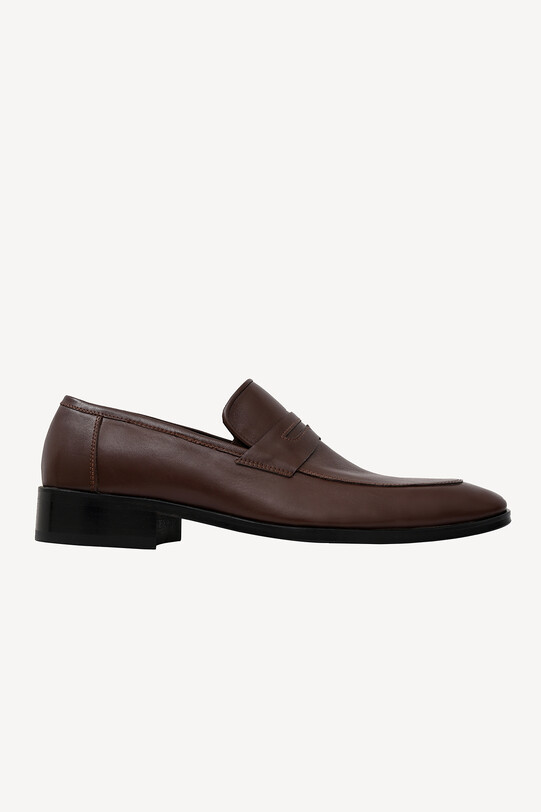 Erkek Kahverengi Klasik Bağcıksız Ayakkabı