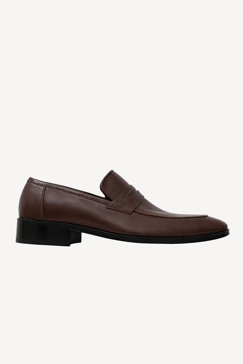 Erkek Kahverengi Klasik Bağcıksız Ayakkabı - 1