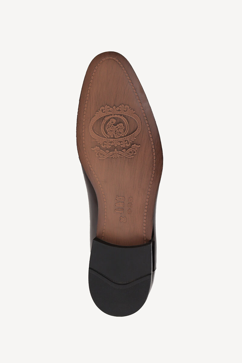 Erkek Lacivert Bordo Bağcıklı Klasik Rugan Ayakkabı - 5
