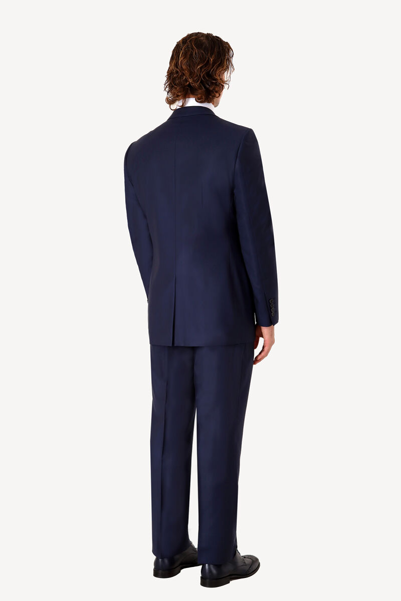 Erkek Lacivert Regular Fit Takım Elbise - 5