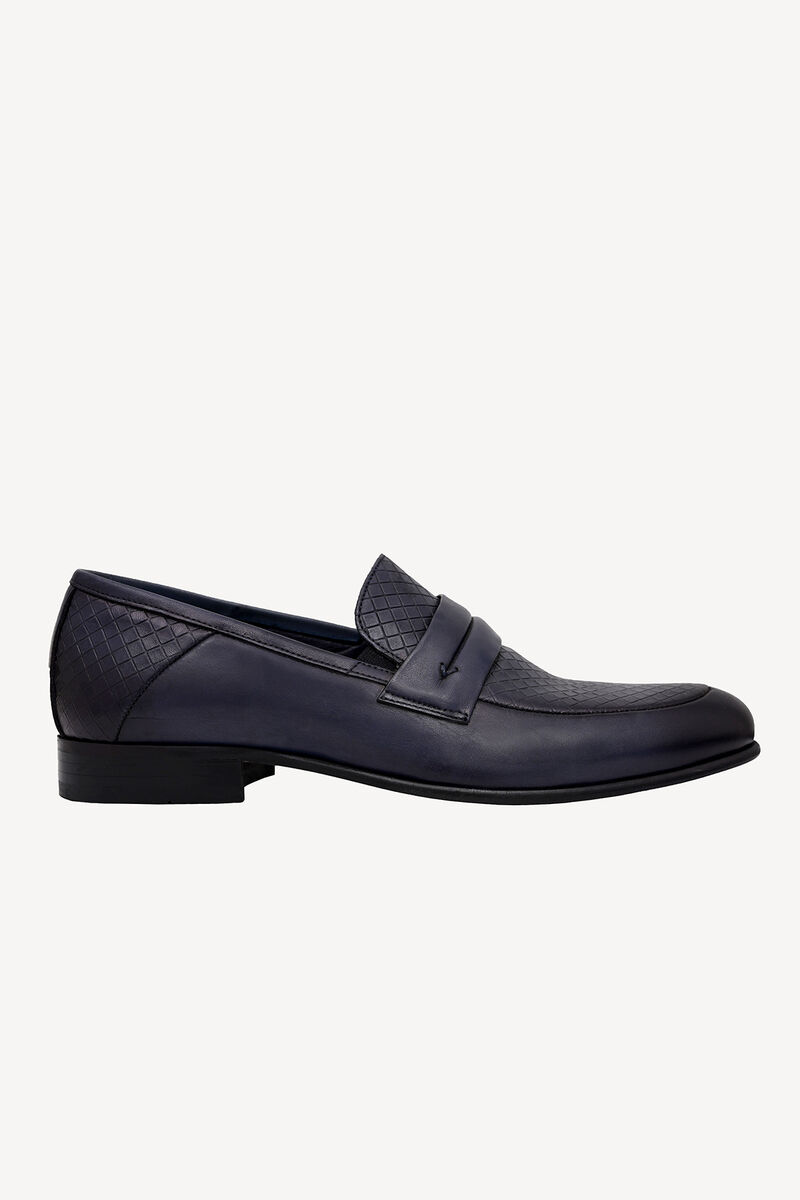 Erkek Lacivert Klasik Loafer Ayakkabı - 1
