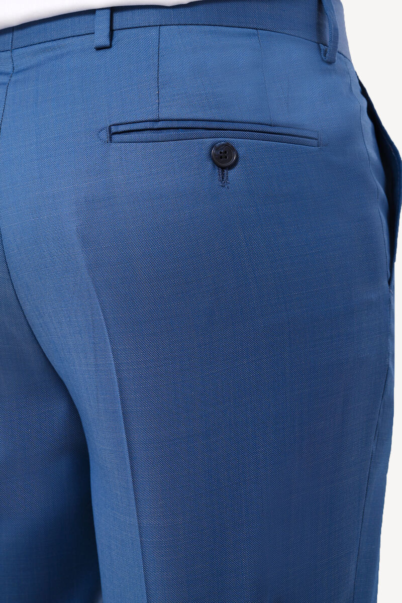 Erkek Mavi Regular Fit Kruvaze Takım Elbise - 6