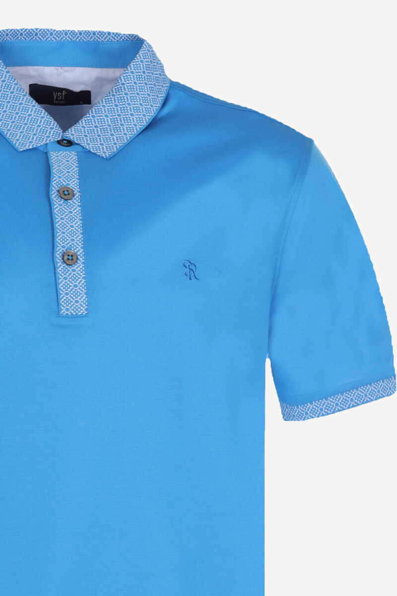 Erkek Mavi Regular Fit Polo Yaka Tshirt - 2