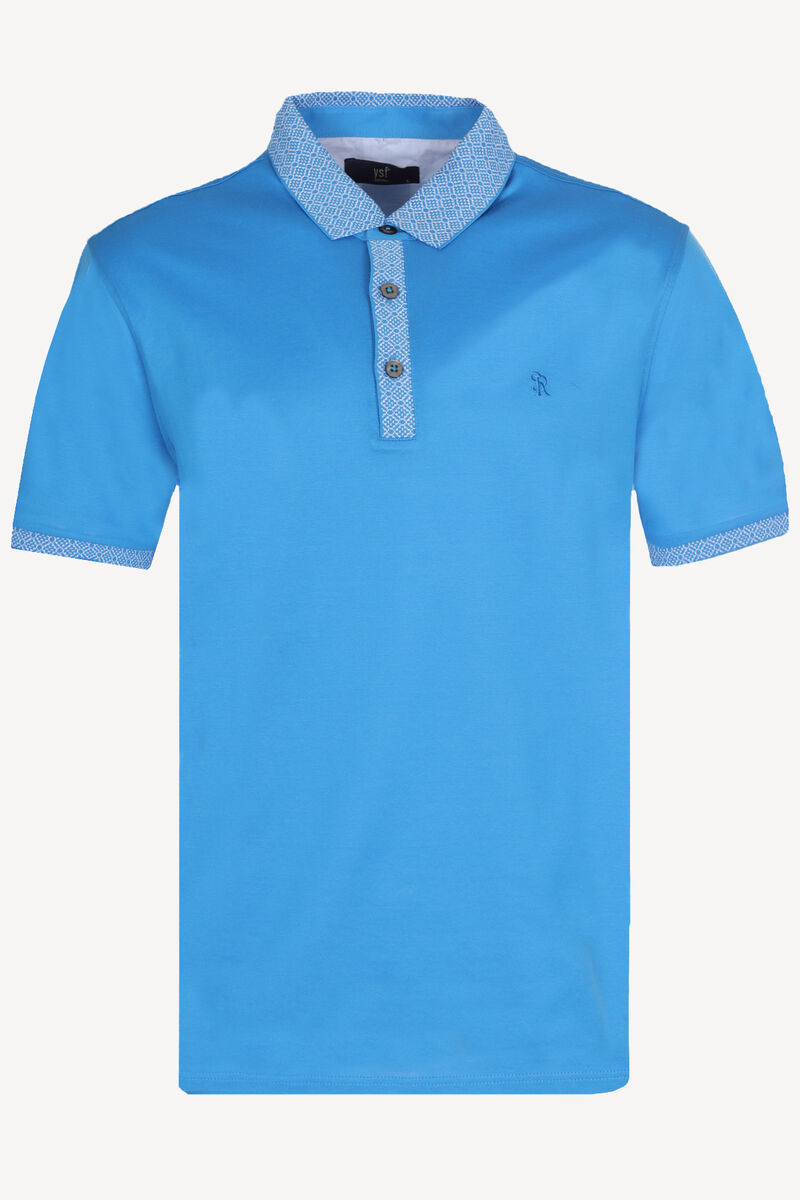 Erkek Mavi Regular Fit Polo Yaka Tshirt - 1