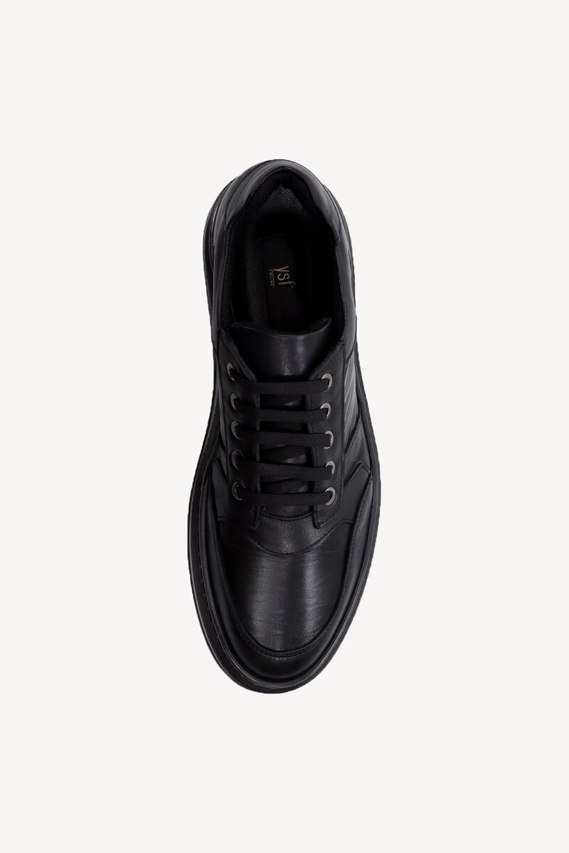 Erkek Siyah Bağcıklı Casual Ayakkabı - 4