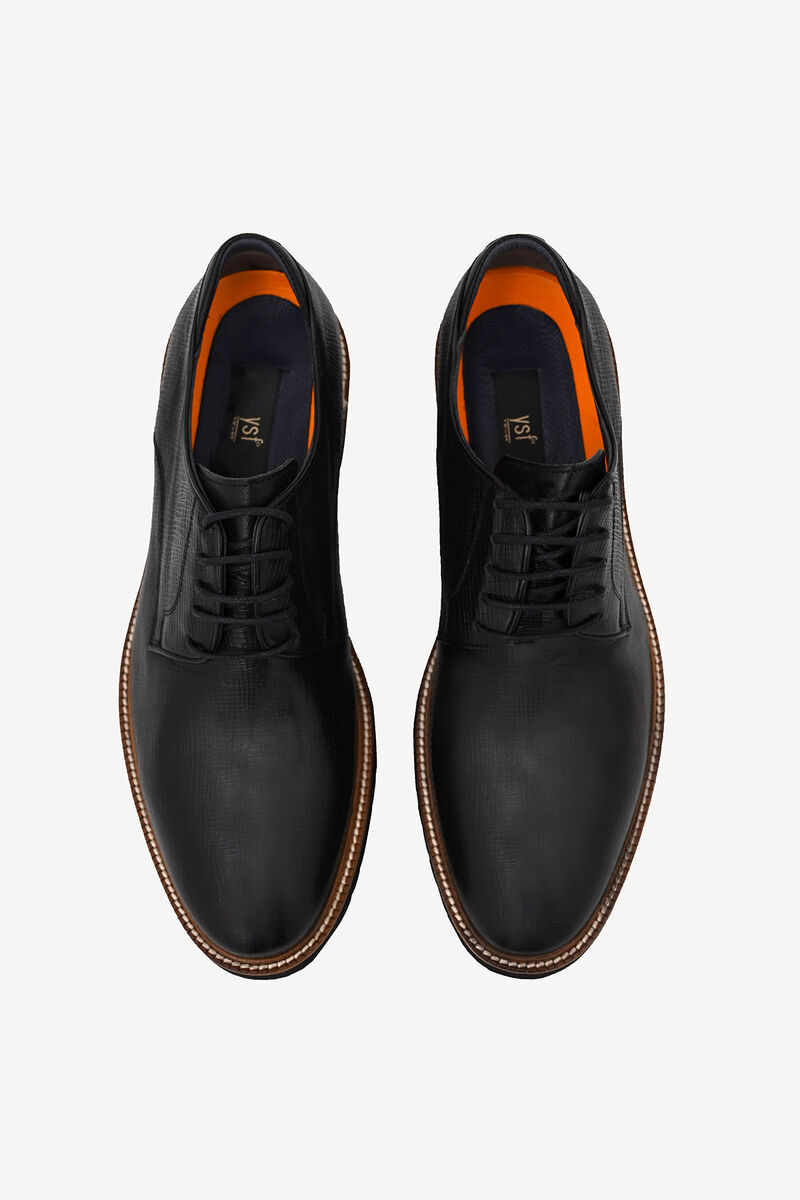 Erkek Siyah Bağcıklı Casual Ayakkabı - 3