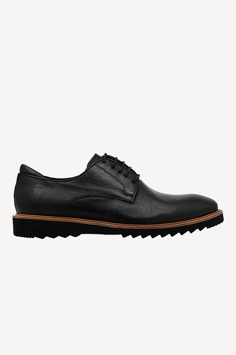 Erkek Siyah Bağcıklı Casual Ayakkabı - 1