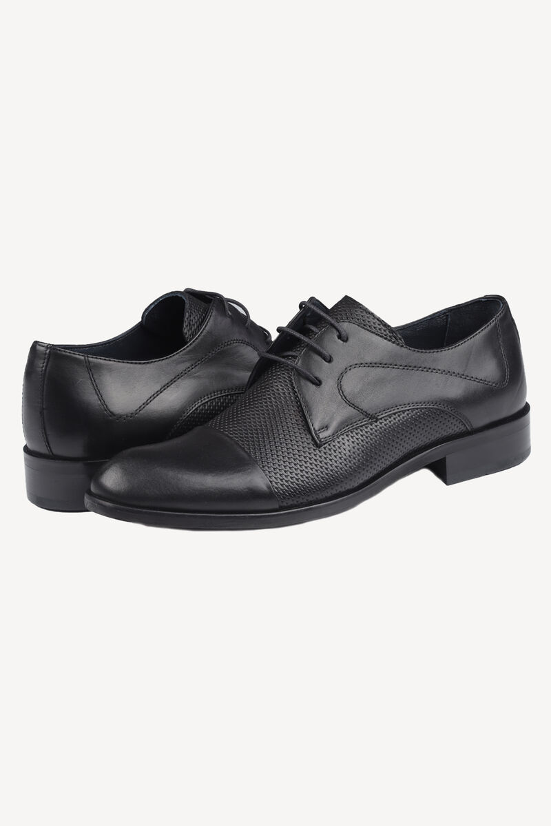 Erkek Siyah Bağcıklı Klasik Ayakkabı - 1