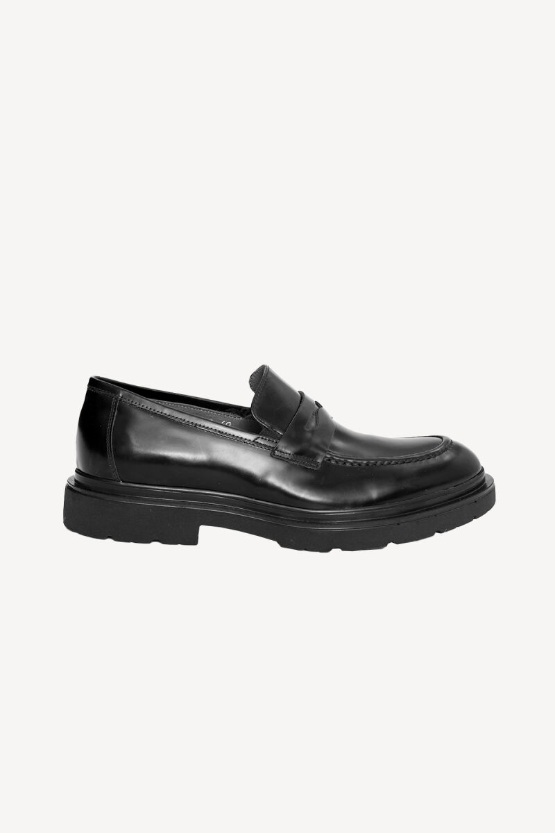 Erkek Siyah Deri Klasik Ayakkabı - 1