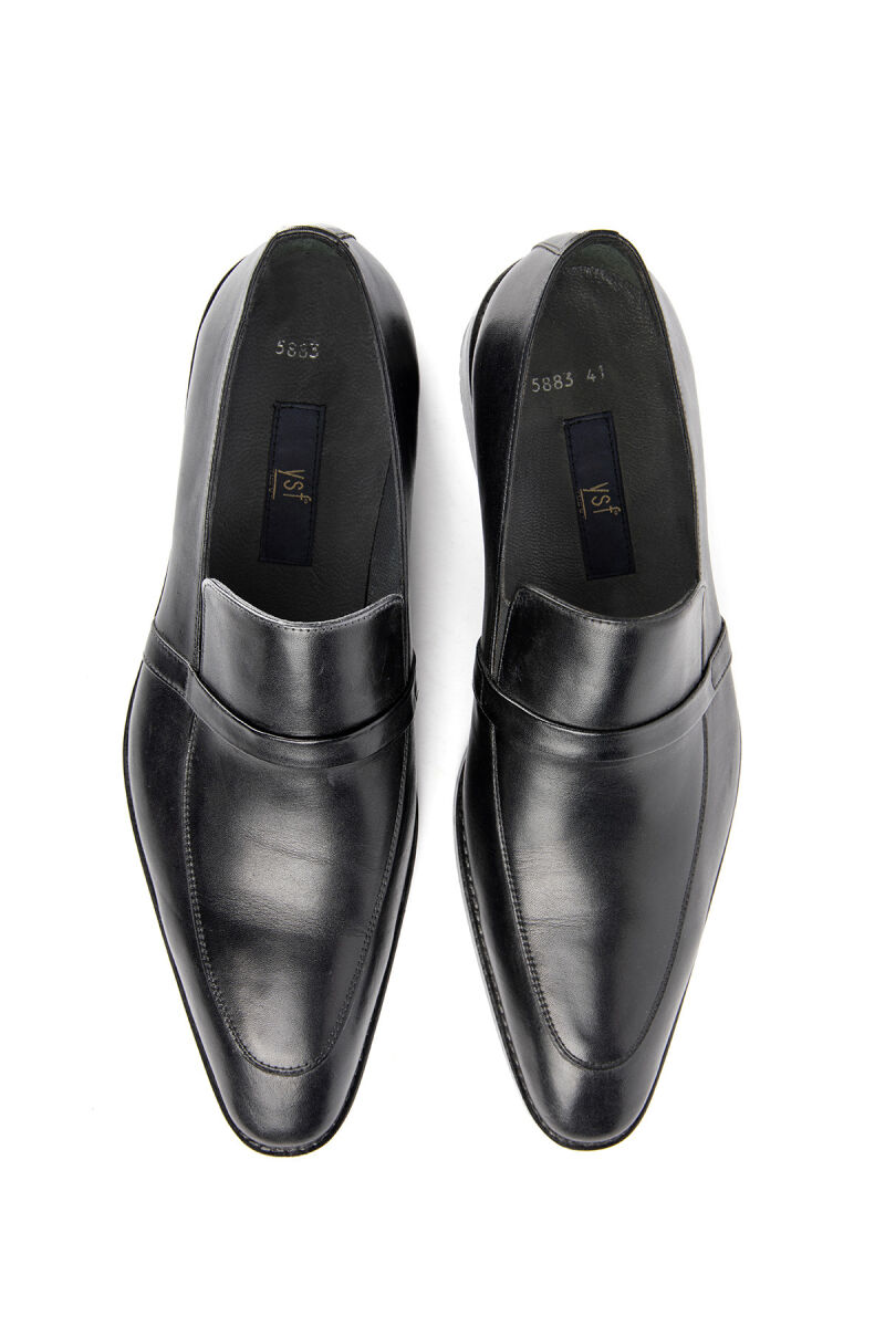 Erkek Siyah Klasik Altı Lastikli Ayakkabı - 3