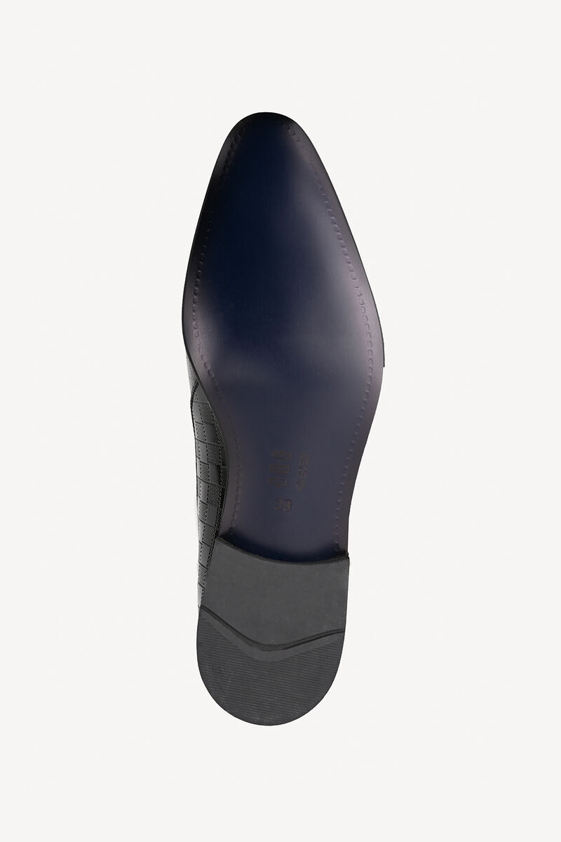 Erkek Siyah Klasik Bağcıklı Rugan Ayakkabı - 5