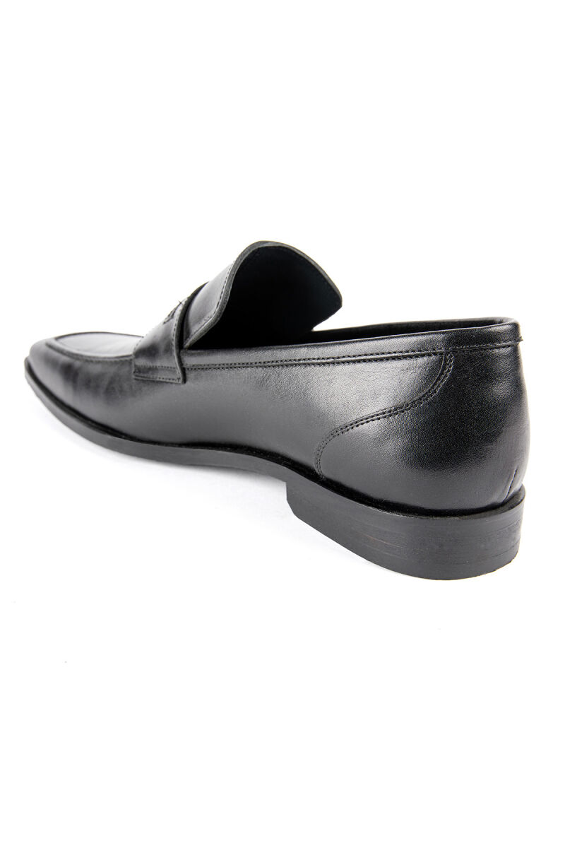 Erkek Siyah Klasik Bağcıksız Ayakkabı - 4