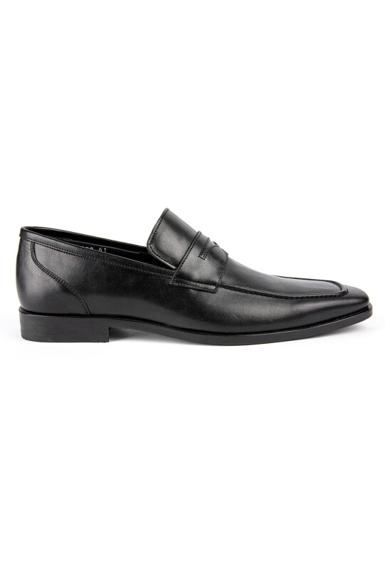 Erkek Siyah Klasik Bağcıksız Ayakkabı