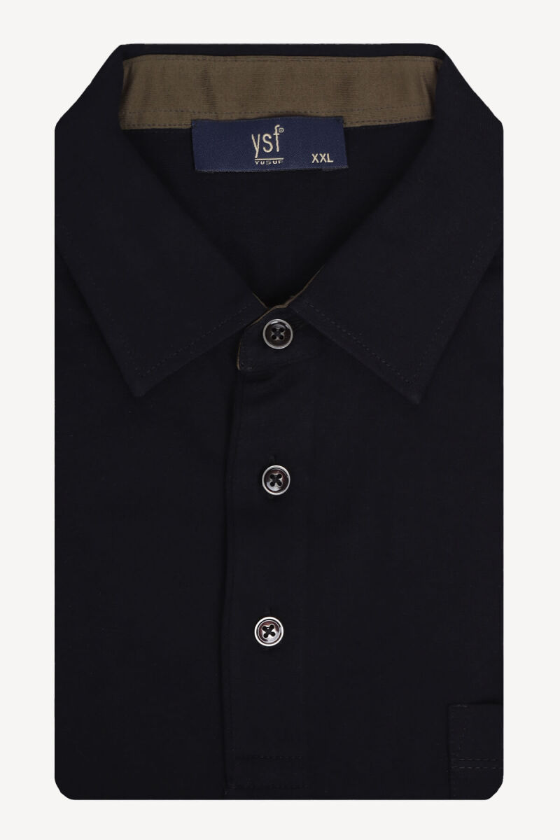 Erkek Siyah Regular Fit Cotton Polo Yaka Tshirt - 1