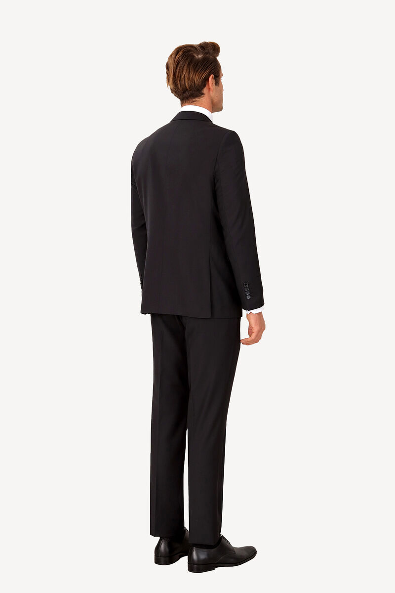 Erkek Siyah Regular Fit Takım Elbise - 5