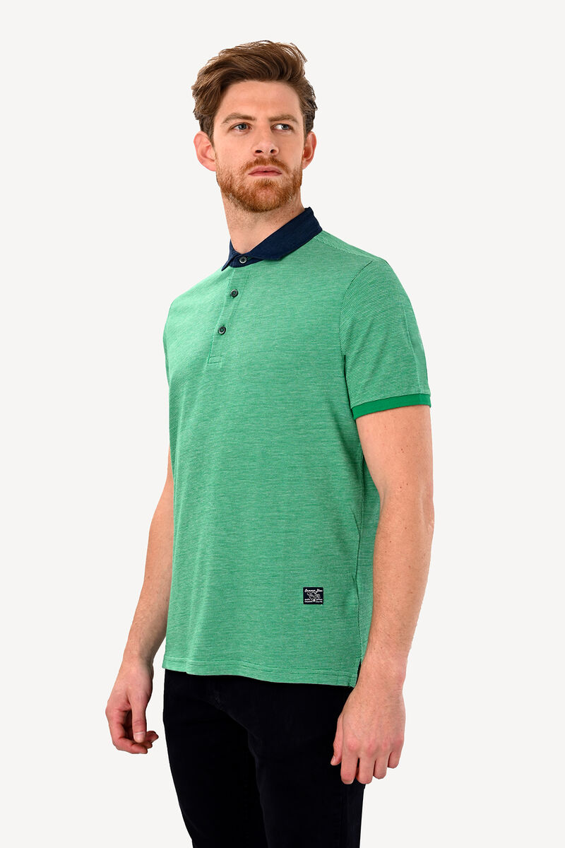 Erkek Yeşil Regular Fit Polo Yaka Tshirt - 2