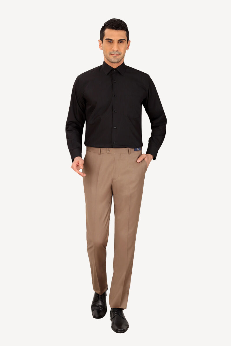 Erkek Kahverengi Klasik Kumaş Pantolon - 3