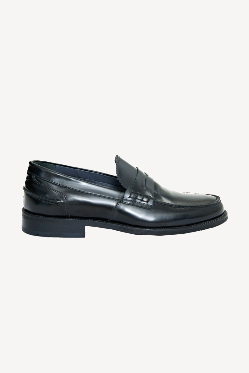 Erkek Siyah Klasik Bağcıksız Ayakkabı - 1