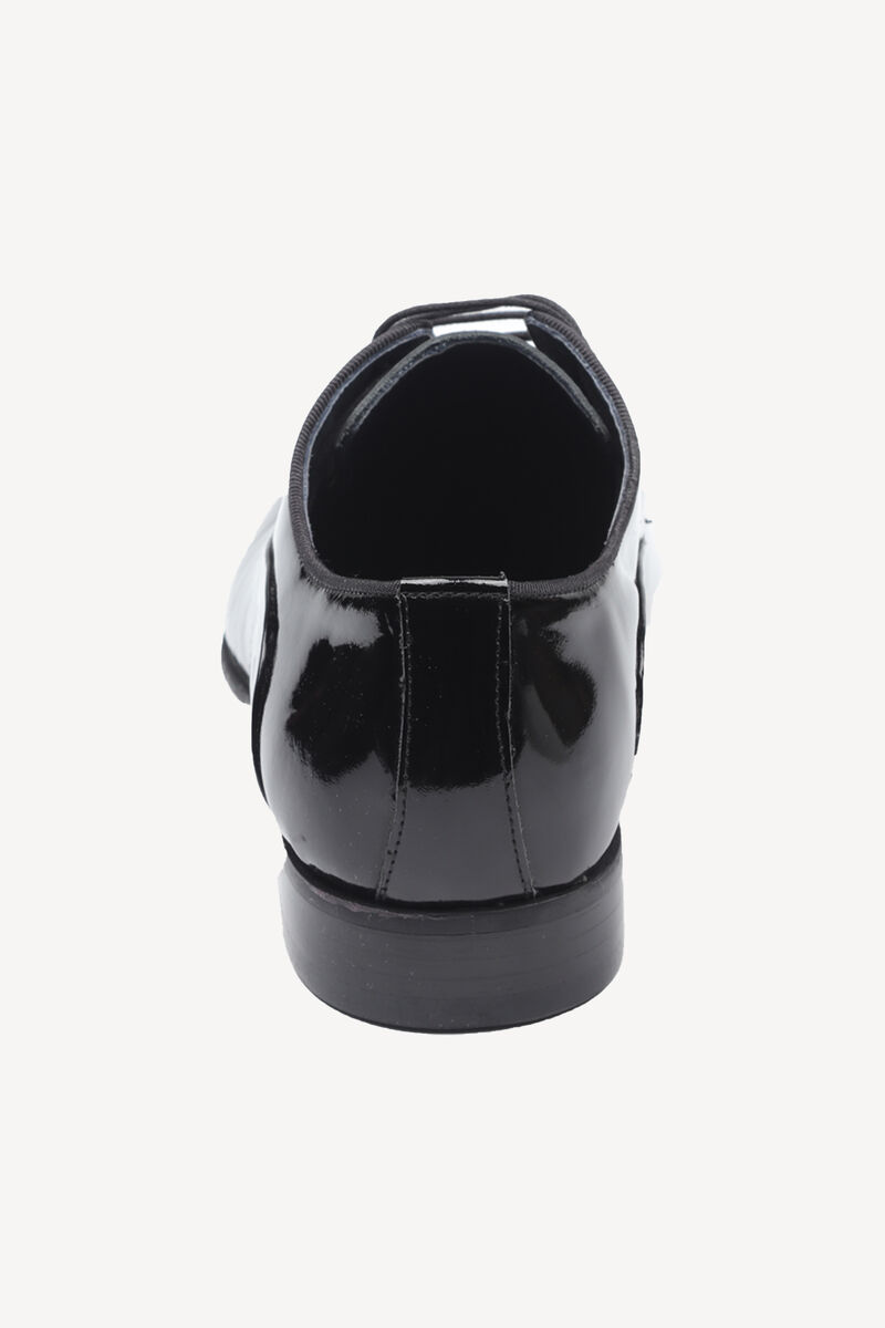 Erkek Siyah Bağcıklı Klasik Rugan Ayakkabı - 3