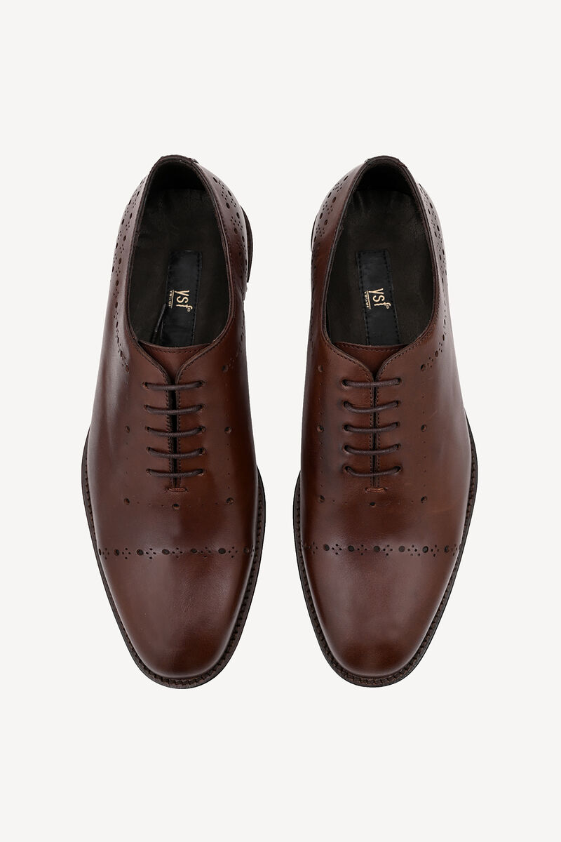 Erkek Kahverengi Klasik Bağcıklı Ayakkabı - 3